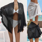 Women Clothing One Piece Beach Skirt Tassel Stitching Multiple Wear Anti-Sunburn Shawl Bella Mia