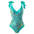 Women Sexy One Piece Swimsuit Women Skinny Slimming Retro Tied Swimsuit Suit Chiffon Dress Bella Mia