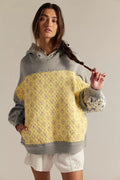 Autumn Winter Women Clothing Hooded Embroidery Stitching Sweater Pullover Casual Top Women Bella Mia