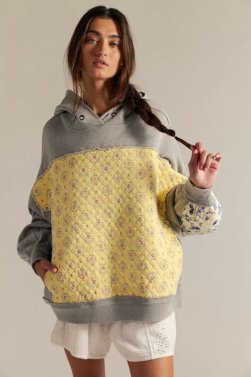Autumn Winter Women Clothing Hooded Embroidery Stitching Sweater Pullover Casual Top Women Bella Mia