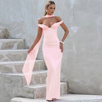 Women Clothing Summer Sexy Solid Color Ribbon Dress Women Bella Mia