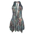 Summer Women Clothing Fashionable Elegant Sexy Halter Lace up Backless Slim Fit Printing Dress Bella Mia