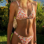 Bikini Small Floral Print Backless Sexy Split Swimsuit Vacation Bikini for Women Bella Mia