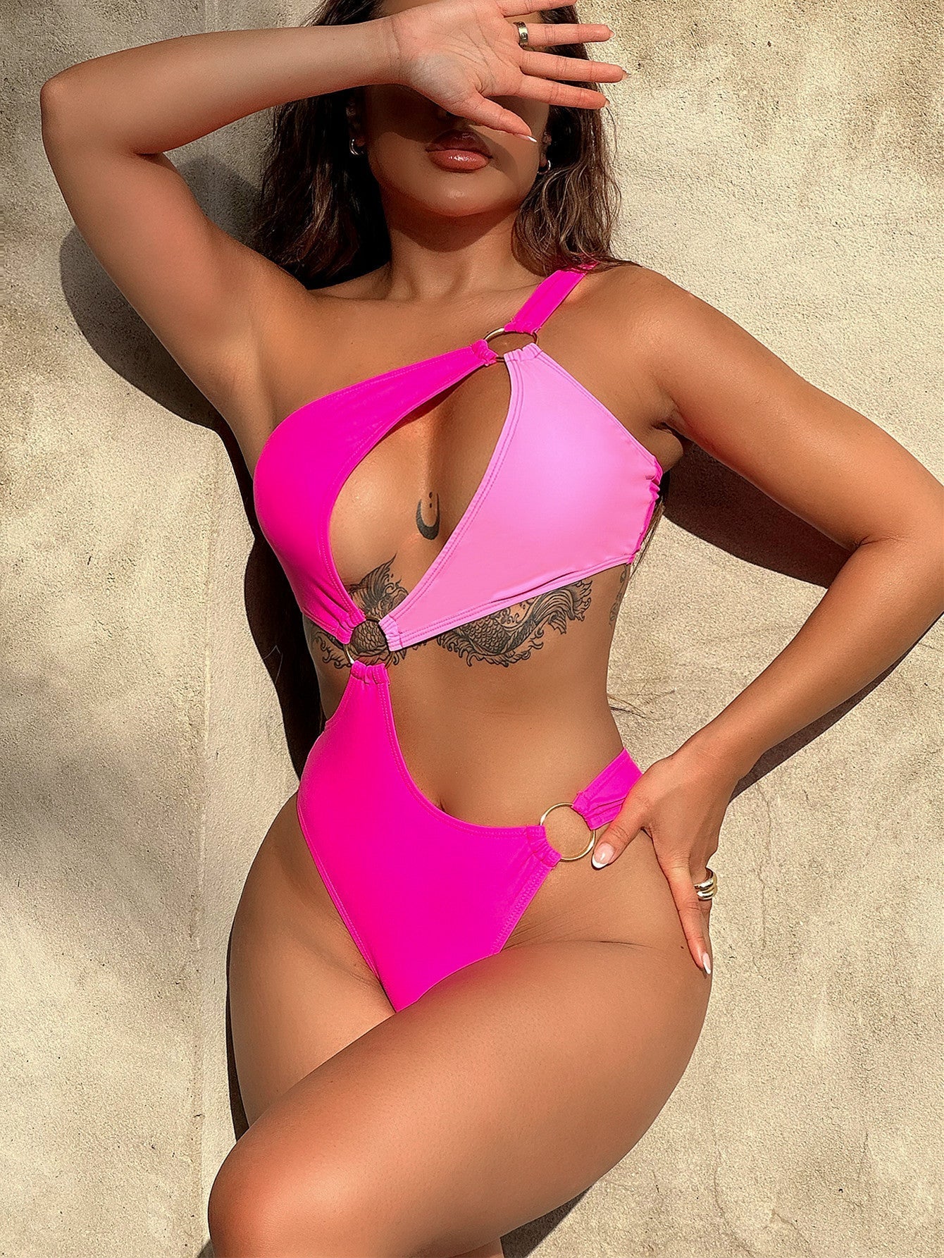 Summer Contrast Color Bikini Sexy Swimsuit One Piece Swimsuit Bella Mia