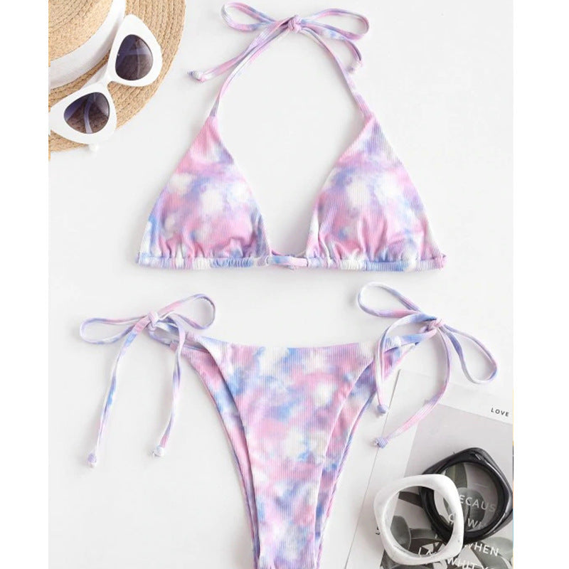 Swimsuit Special Fabric Gradient Rope Split Swimsuit Bikini Bella Mia