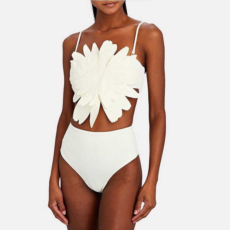 Split Bikini Three Dimensional Floral Heavy Industry Slimming Swimsuit Women Bella Mia