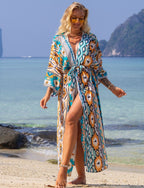 Rayon Printed Cardigan Holiday Casual Beach Bikini Cover Colors Bella Mia