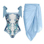 Two Piece Set Printed Swimsuit Slim Fit Slimming Conservative Swimsuit Bella Mia