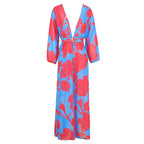 One Piece Swimsuit Cardigan Women Long Sleeve Printed Bikini Cover Up Robe Bella Mia