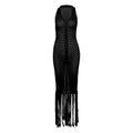 Summer Sexy Hollow Out Cutout out See through Maxi Dress Polo Collar Dress Women Clothing Bella Mia