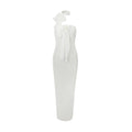 Summer Sexy off Shoulder Scarf Bow Tube Top See through Irregular Asymmetric Dress Bella Mia