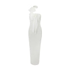 Summer Sexy off Shoulder Scarf Bow Tube Top See through Irregular Asymmetric Dress Bella Mia