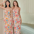 Women Wear Summer Printing Sexy Backless Lace up Dress Bella Mia