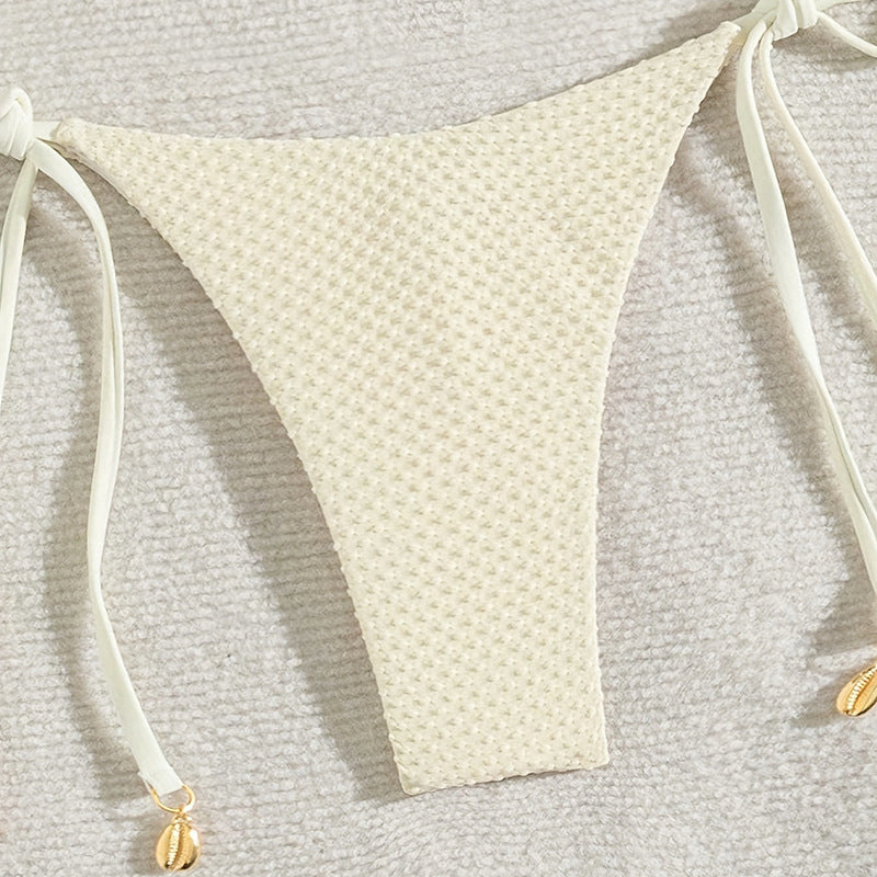 Solid Color Tied Bikini Split Swimsuit Women Beach Spring Swimsuit Bikini Bella Mia