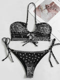 Sexy Printed Two Piece Lace up Women Swimsuit Swimsuit Bella Mia