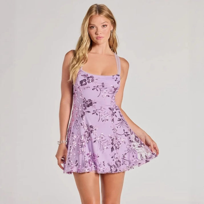 Women Clothing Sequined Cami Dress All Match Dress Bella Mia