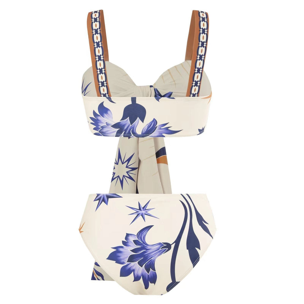 Women Summer Push up Bikini Sexy High Waist Bikini Split Swimsuit Set Chiffon Dress Bella Mia