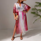 Beach Dress Women Casual Vacation Gradient Bikini Swimsuit Blouse Sun Protective Clothing Cardigan Bella Mia