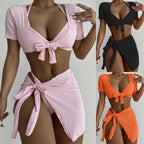 Bikini Bikini Four-Piece Suit Swimsuit Swimsuit Women Solid Color Swimsuit Match Sets Bikini Bella Mia