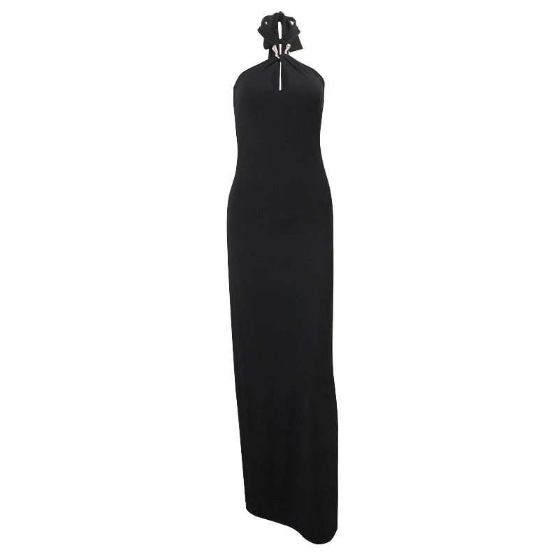 Women Clothing Summer Sexy off Shoulder High Waist Slim Solid Color Sheath Dress Bella Mia