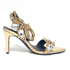 11cm Pointed Gold Rivet Rhinestone Stiletto Heels Summer Sandals Shoes Bella Mia