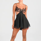 Sexy Dress Lace Cropped Outfit Halter Backless Dress Women Summer Women Clothing Bella Mia