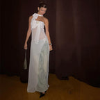 Summer Sexy off Shoulder Scarf Bow Tube Top See through Irregular Asymmetric Dress Bella Mia