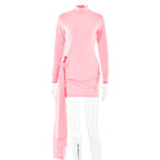 Spring Arrival Dress Sexy Round Neck Long Sleeve Slim Fit Hip Wrapped Short Dress Women Bella Mia