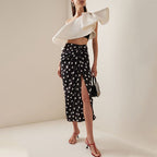 Simple Special Interest Split Swimsuit Women Polka Dot Skirt High Waist Bikini Bella Mia