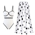 One Piece Swimsuit Covering Belly Thin Swimsuit round Skirt Set Best Bella Mia