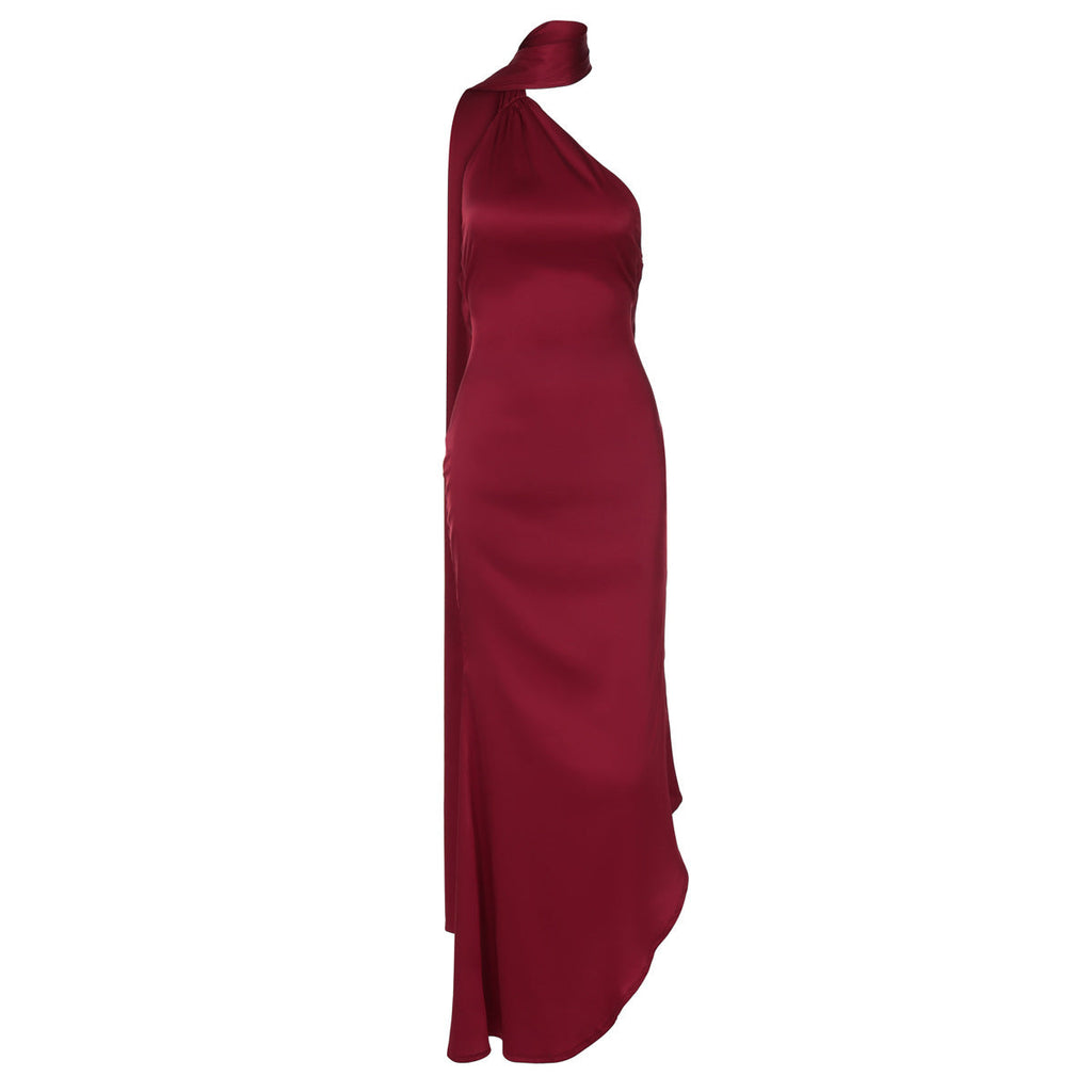 Women Spring Summer Sexy Backless Lace up Halter Ribbon Dress