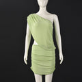 Women Clothing Hollow Out Cutout out Cropped One-Shoulder Diagonal Collar Top Pleated Stretch Short Skirt Two Piece Sets Bella Mia