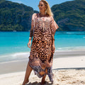 Printed Robe Seaside Holiday Sun Protection Shirt Beach Dress Bikini Swimsuit Blouse Outer Wear Bella Mia