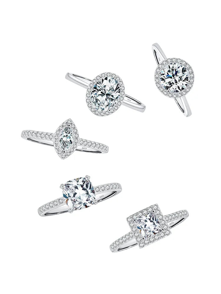 Modian Sterling Silver Luxury Super Shiny Female Zircon