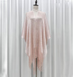Beach Solid Color Sun Proof Tassel Knitting Beach Cover Up Sweater Shawl Cardigan Bella Mia