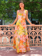 Summer Vacation Strap Dress Floral Swing Dress Bella Mia