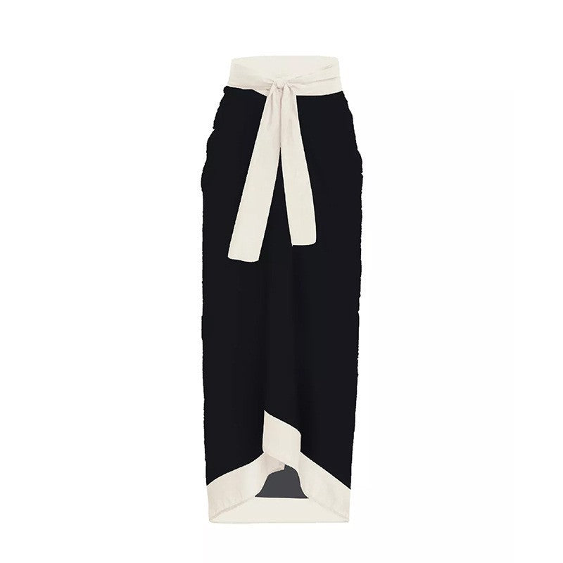 Siamese Conservative Covering Belly Thin Backless Sexy Skirt Swimsuit Women Chiffon Beach Bella Mia