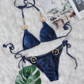 Sexy Bikini Handmade Beaded Swimsuit Crystal Diamond Split Women Swimsuit Guest Bella Mia