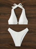 Sexy Lacing Halter Backless Bikini Swimsuit Split Swimsuit Bikini Bella Mia