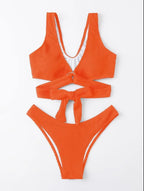 Split Solid Color Bikini Lace-up Sexy Women Swimsuit Bella Mia