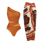 Slant Shoulder Slimming High End Vacation Beach Swimsuit Women Bella Mia