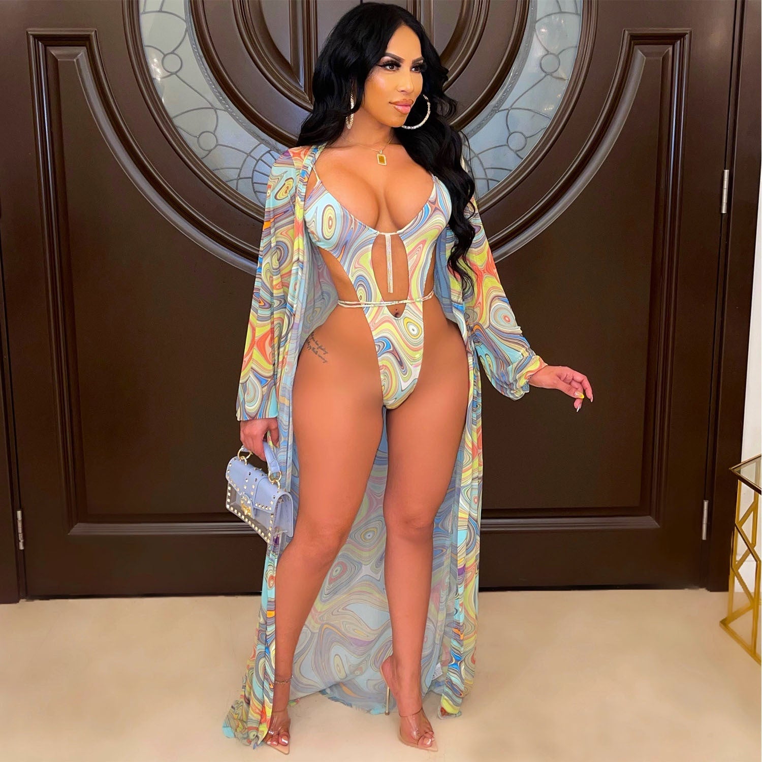 Summer Women Clothing Printing Swimsuit Two Piece Sets Women Bella Mia