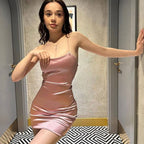 Beauty Women Sexy Backless Thin Lace up Waist Controlled Slimming Elegant Velvet Sexy Sling Hip Bella Mia