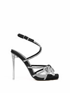 Summer High Heel Sandals Women Square Toe Rhinestone Bow Heels 11cm Stiletto Heel Women Bella Mia