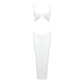 Summer White Dark Fringe Long Zipper Sexy Dress Cropped Outfit Sexy Women Clothing Bella Mia