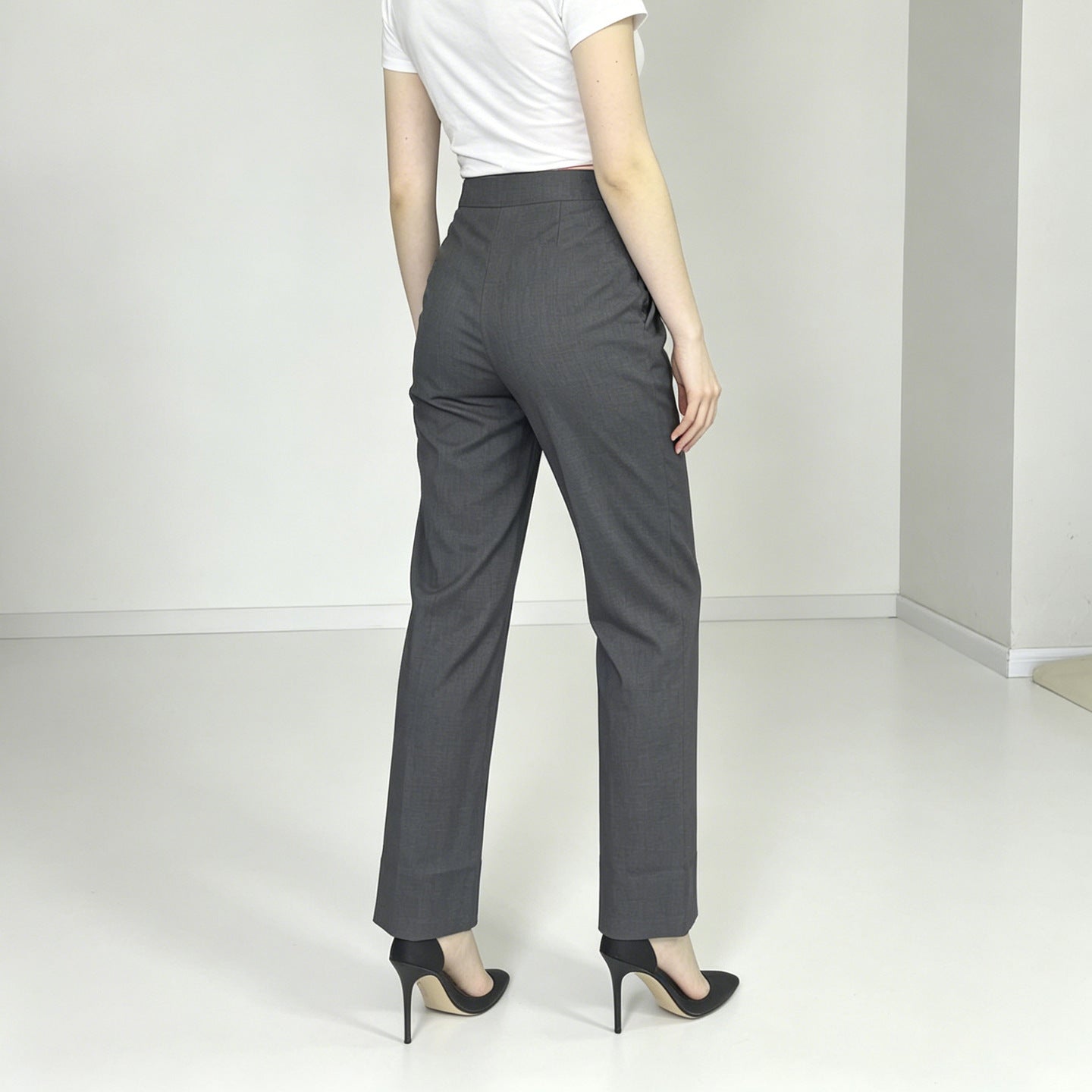 Pants Elegant All Matching Elastic Waistband Stretch Pocket Work Pant Women Office Casual Pants