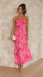 Summer Sexy Sling Backless Hollow Out Cutout out When Printing Dress Bella Mia