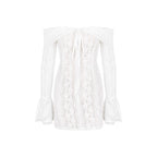 Autumn Elegant Women Lace Long Sleeve off Shoulder Dress Skinny Sheath Autumn Women High Grade