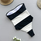 One Piece Swimsuit Women Bikini Lady Sexy Striped Swimwear Bikini Bella Mia