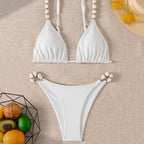Ladies Sexy Bikini Special Fabric Pearl Accessories Bikini Swimsuit Bella Mia